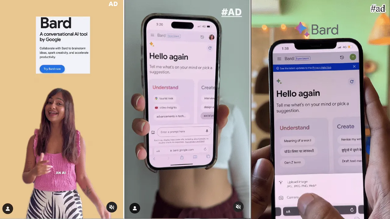 Google India collaborates with influencers to promote its AI chatbot Bard
