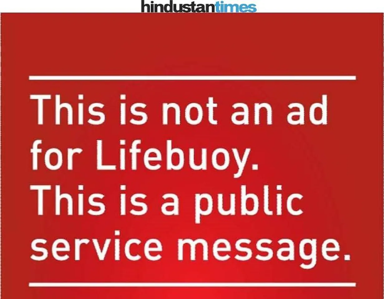 This Lifebuoy print ad urges customers to use competitors too