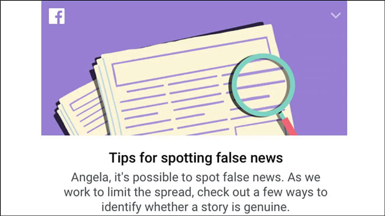 Facebook gives 10 tips to spot fake news in latest print campaign