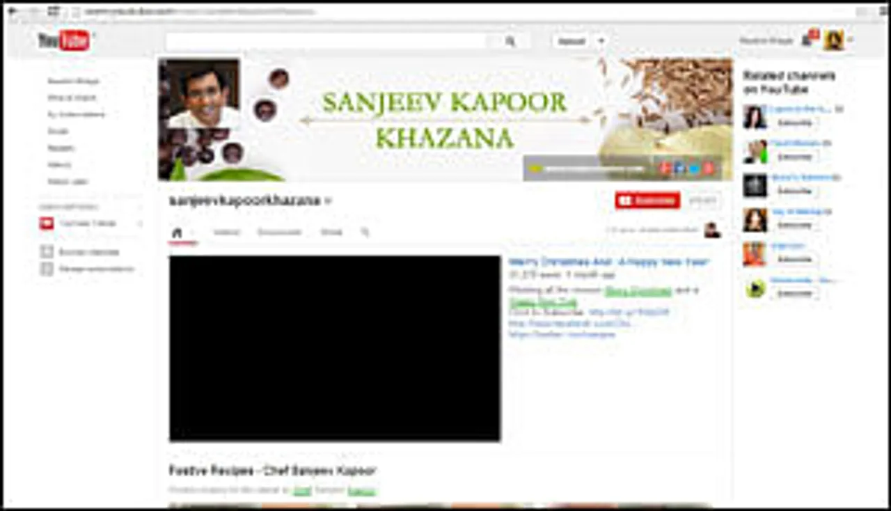 Helios Media to sell ad slots for YouTube channel, SanjeevKapoorKhazana