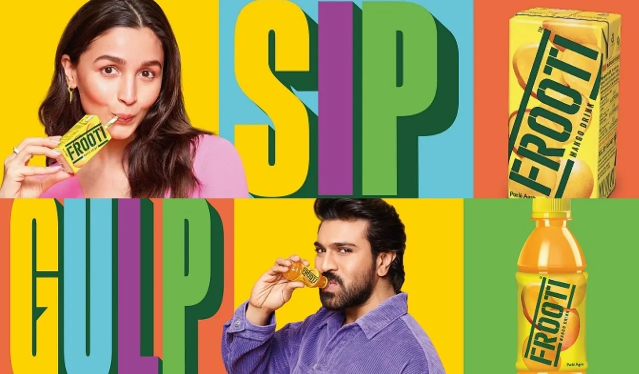 Alia Bhatt and Ram Charan banter on sipping or gulping Frooti in its summer campaign 