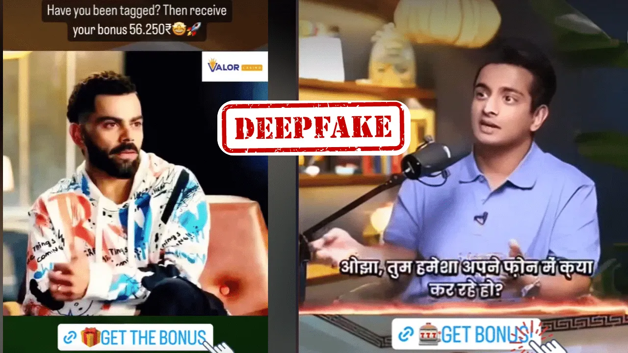 Valor Casino promotes itself with Virat Kohli & Ranveer Allahbadia's deepfake videos 