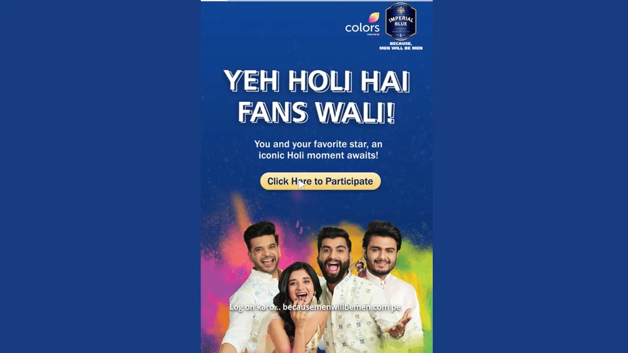 COLORS teams up with Seagram's Imperial Blue and Wavemaker for AI-powered #FansWaliHoli