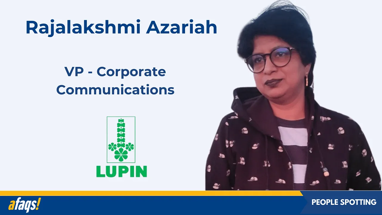 Lupin appoints Rajalakshmi Azariah as vice president of corporate communications