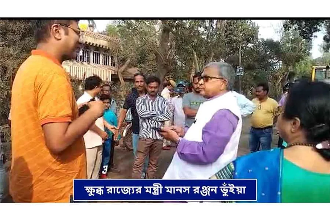 অ্যাসিস্ট্যান্ট এক্সিকিউটিভ ইঞ্জিনিয়ারকে ধমক মন্ত্রী মানস রঞ্জন ভুঁইয়ার