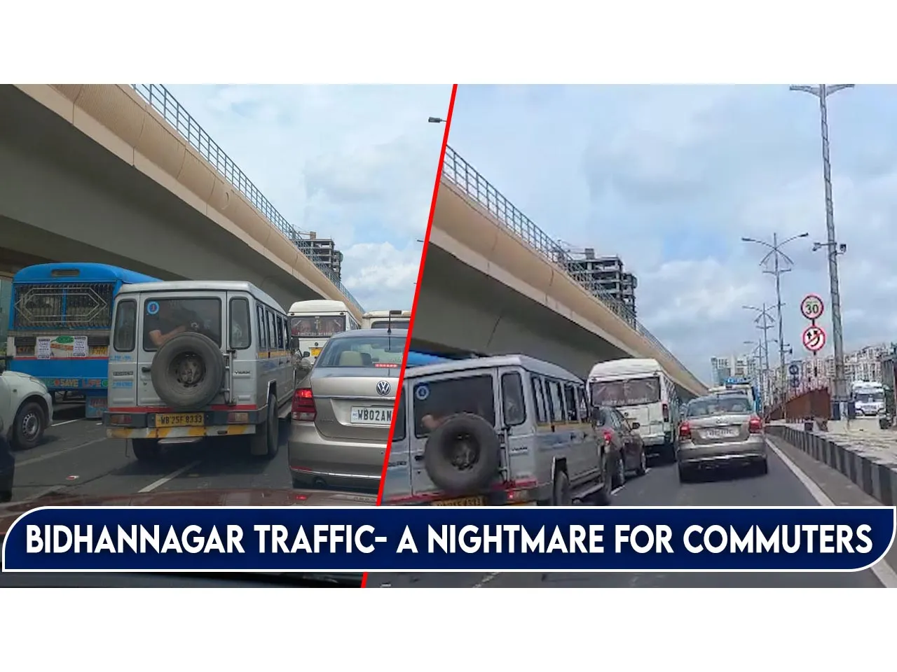 Bidhannagar traffic- a nightmare for commuters