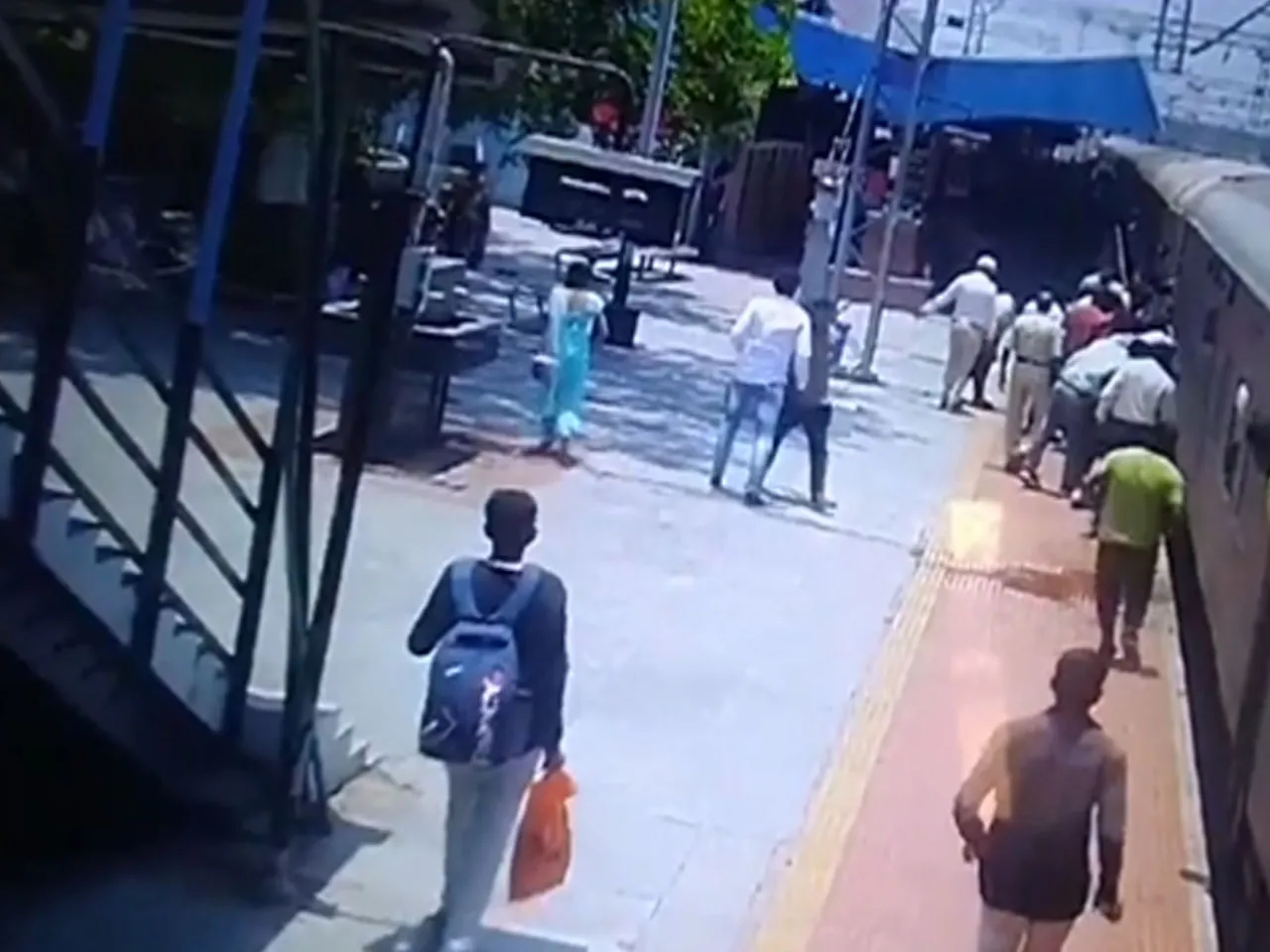 Do not board a moving train, See the video