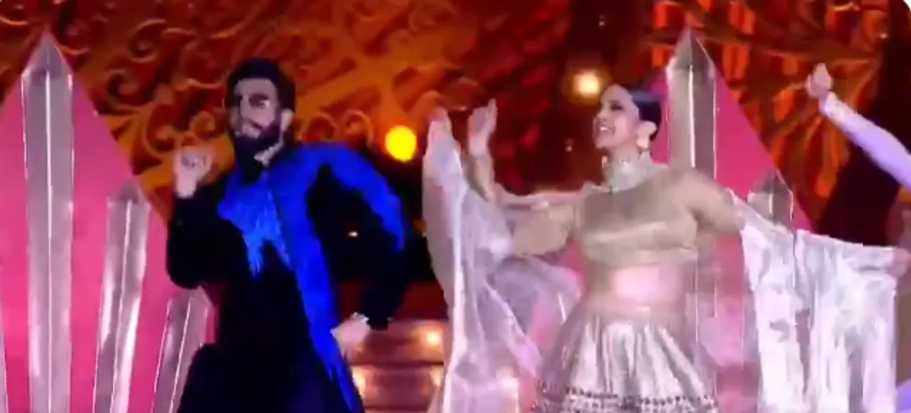 Deepika rocked the stage dancing with Ranveer, can you see the baby bump? video