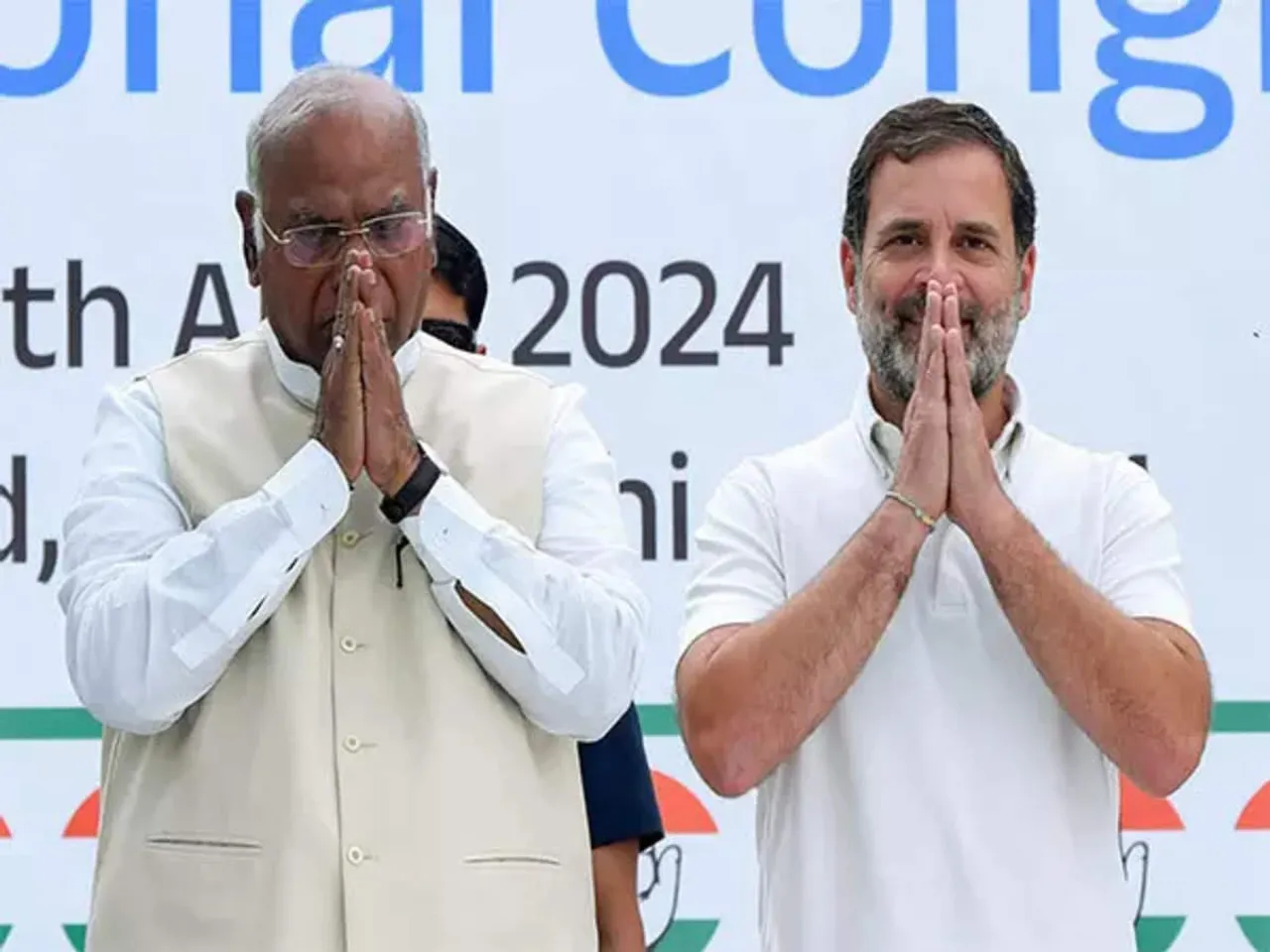 Mallikarjun Kharge and Rahul Gandhi