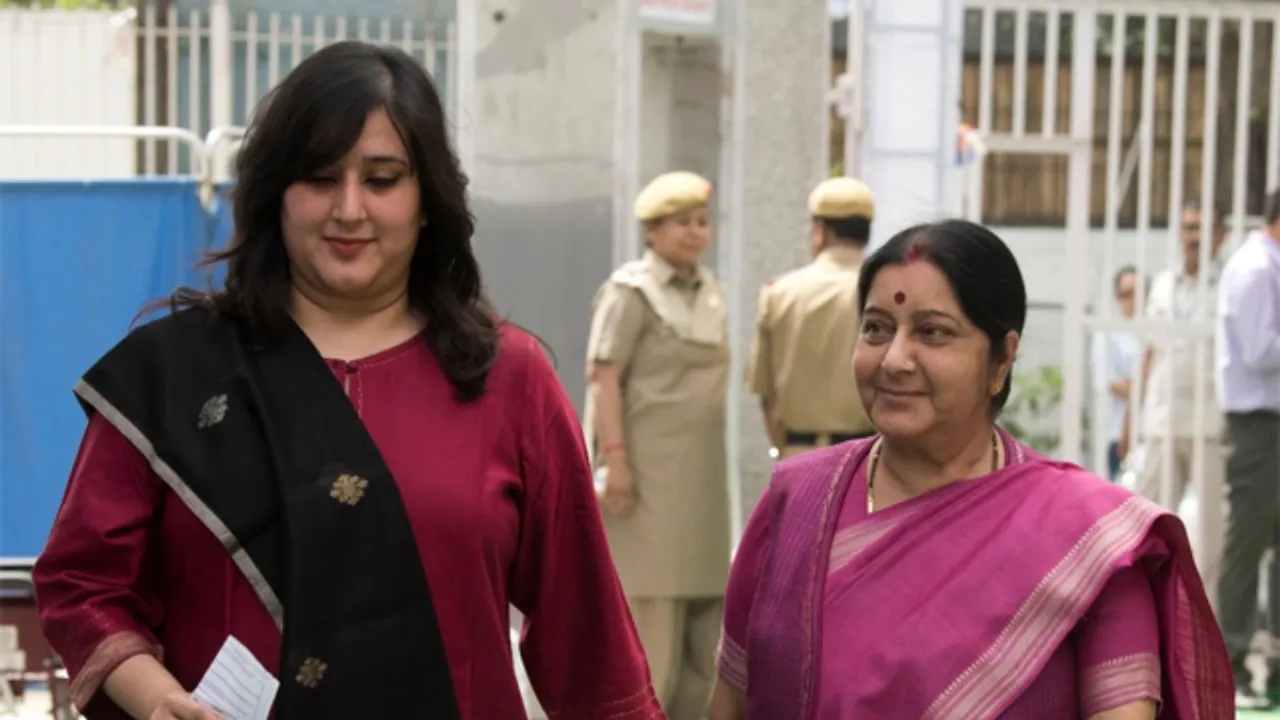 Bansuri Swaraj and Sushma Swaraj