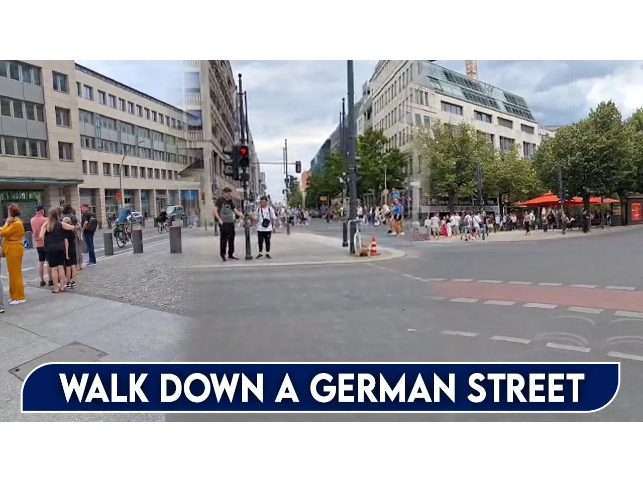 Walk down a German street
