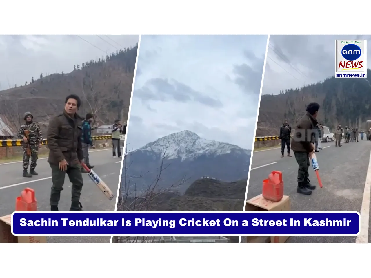 Sachin Tendulkar Is Playing Cricket On a Street In Kashmir
