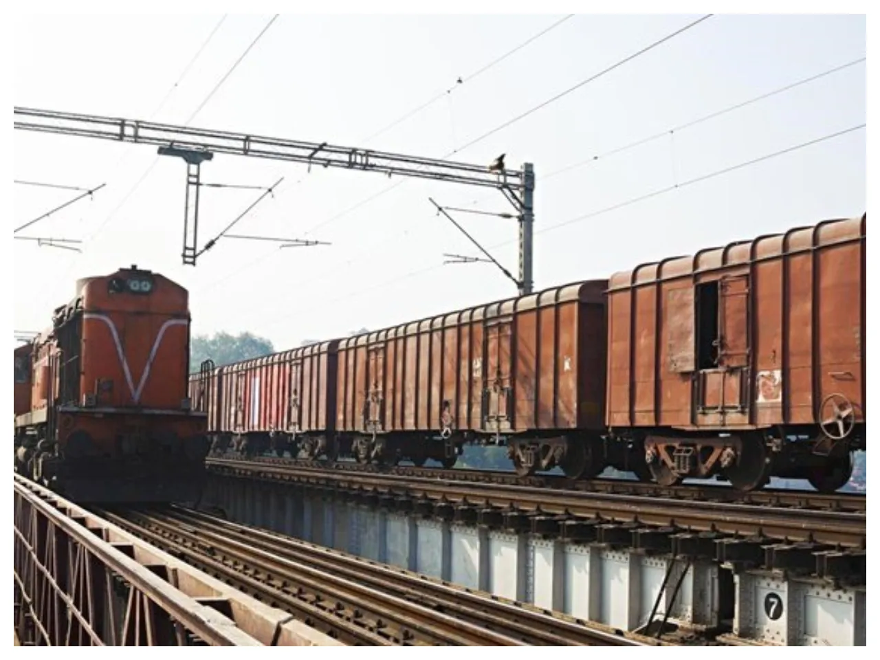 High speed 100 wagon goods train in India?