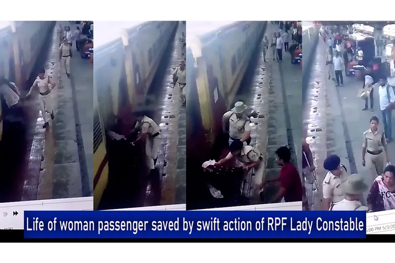Life of woman passenger saved by swift action of RPF Lady Constable