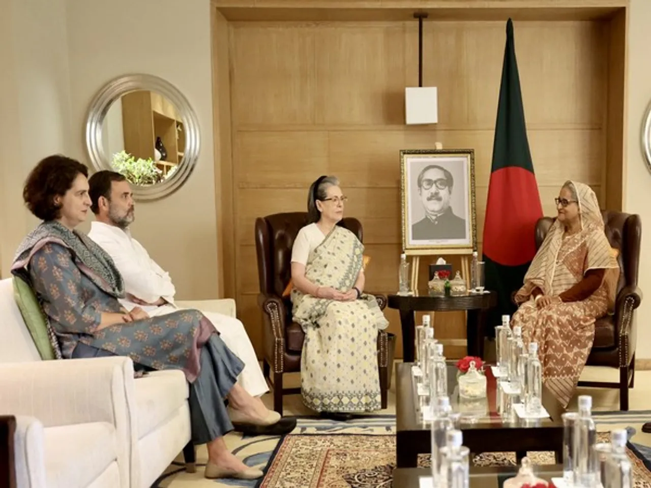 Congress Leaders meeting with Sheikh Hasina