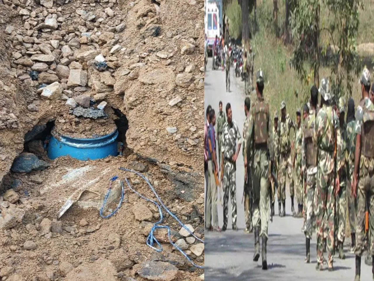 Security forces and police detect IED