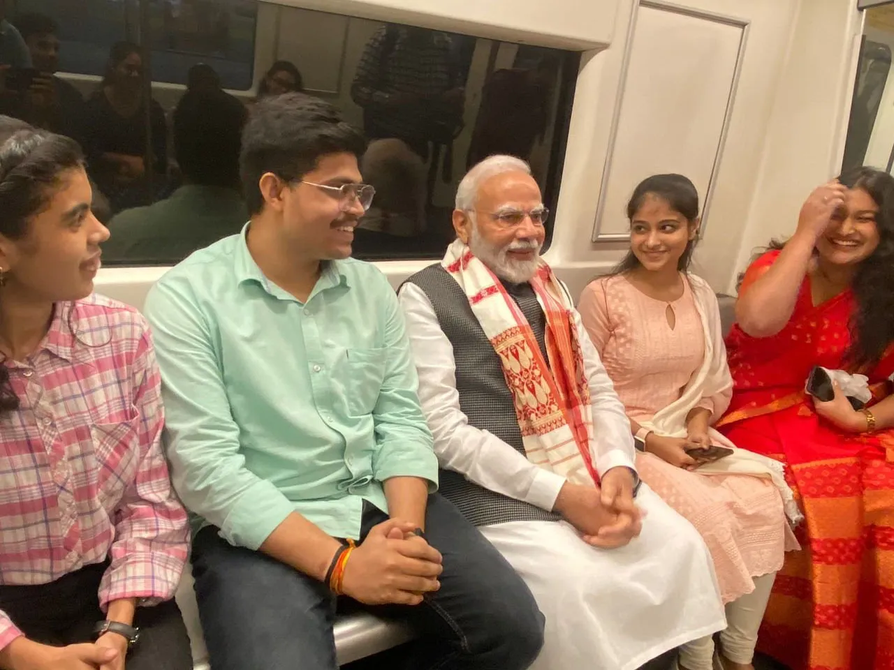 PM Modi travels by metro