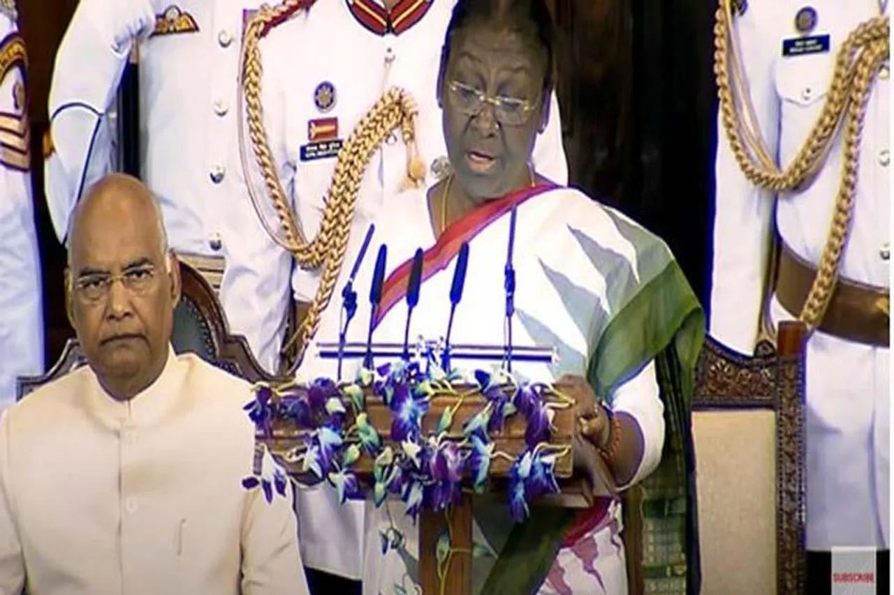 Draupadi Murmu gives her speech after the oath reading, watch live