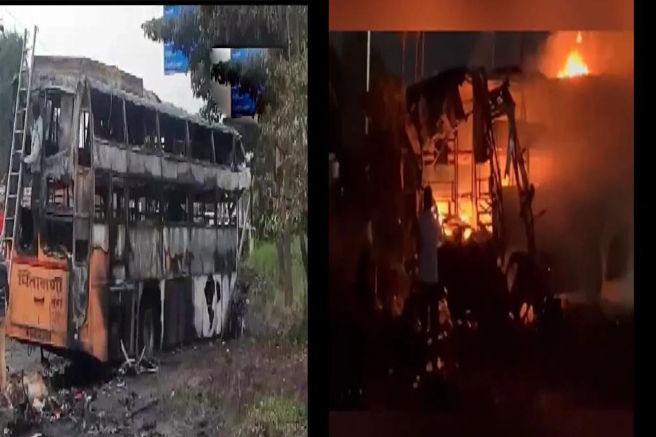 Nashik: 11 people were killed at Bus, watch the video
