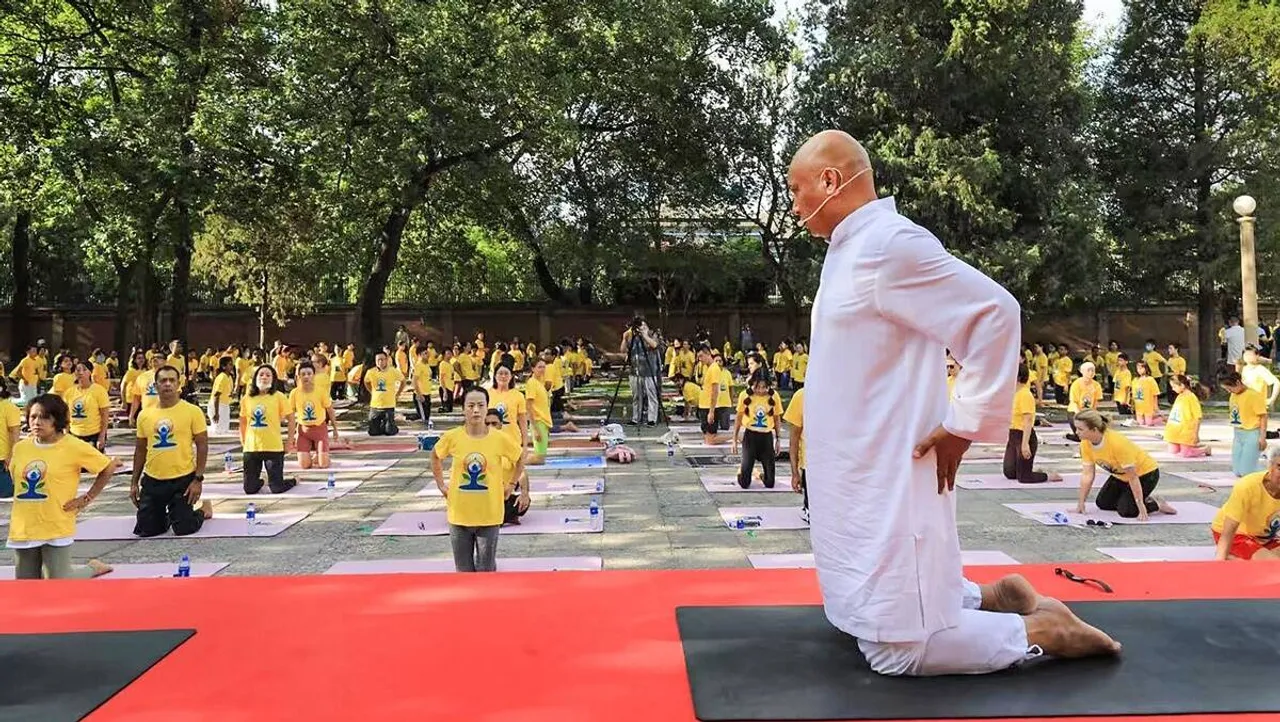 International Yoga Day 2021: Chinese yoga enthusiasts take part in Indian Embassy’s International Yoga Day celebration