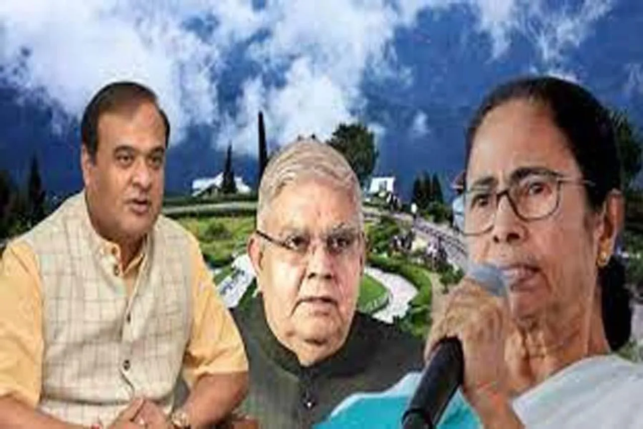 Governor Dhankar, Mamata and Himanta met at Darjeeling Raj Bhaban