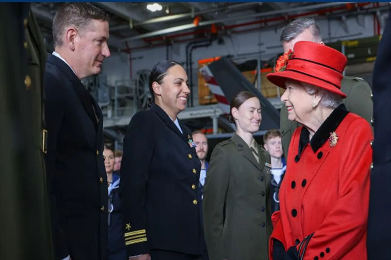 Royal navy tribute to Queen Elizabeth