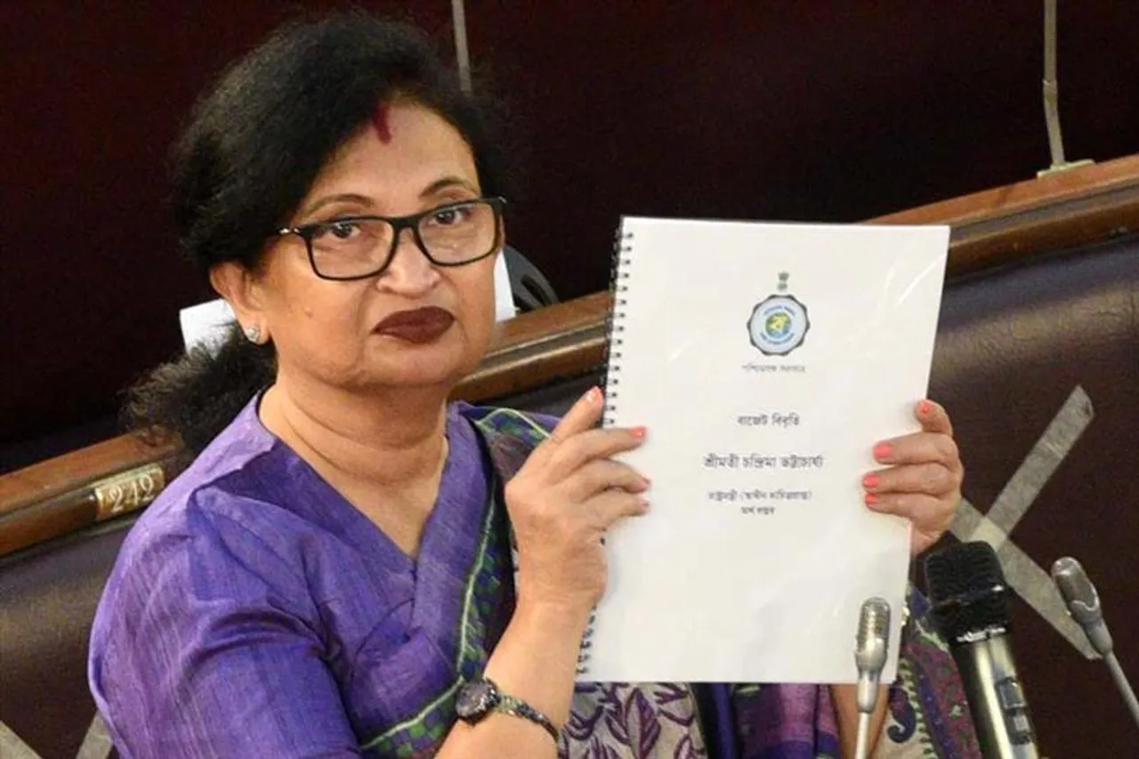 Chandrima Bhattacharya presented the budget in the state assembly