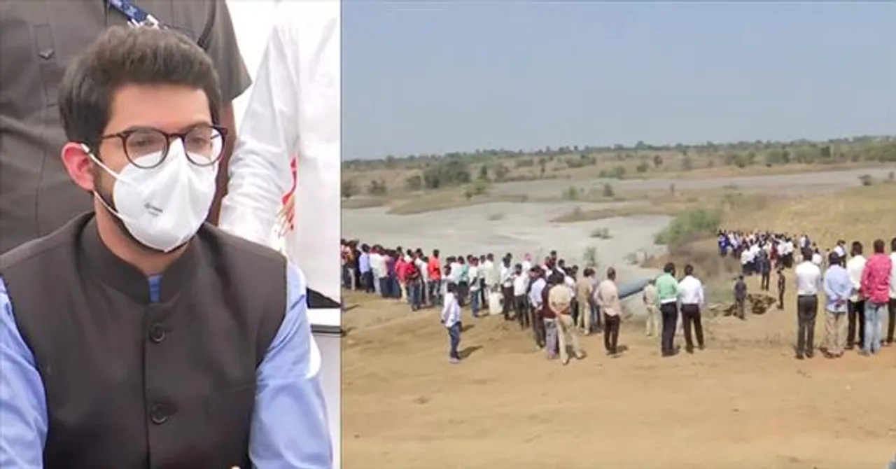 Aditya Thackeray visits fly ash dump in Nandgaon
