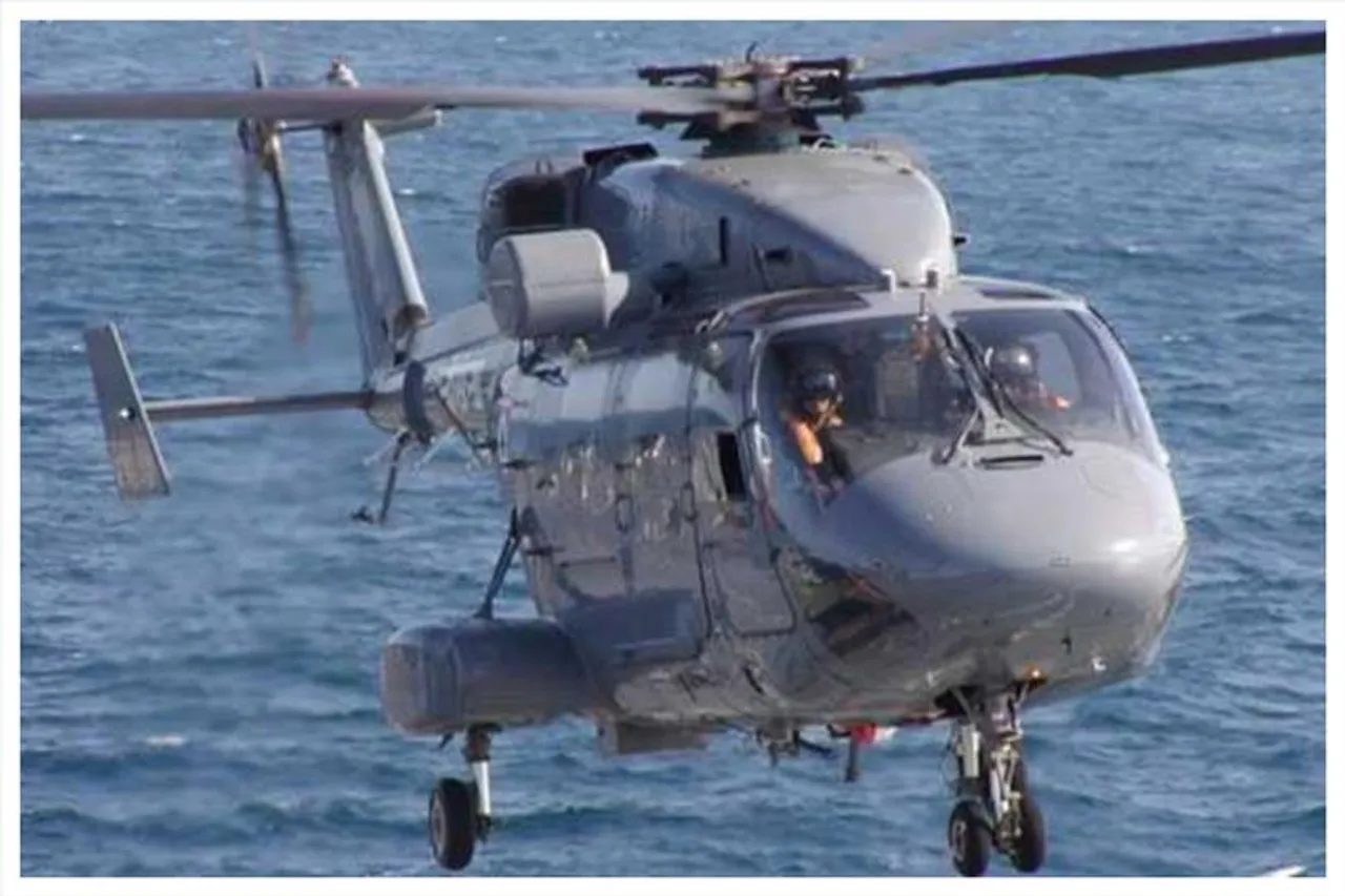 Indian Navy helicopter suffers a technical snag during take-off