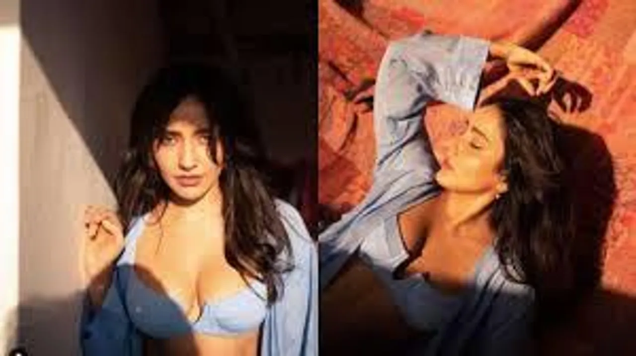 Tanhaji' actress Neha Sharma sizzles in blue bra and unbuttoned shirt, leaves fan wanting for more
