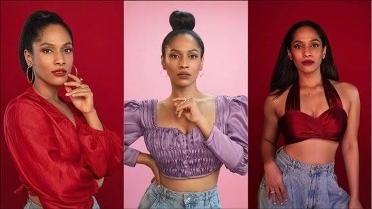 Masaba Gupta oozes oomph as she styles denim jeans with satin crop tops