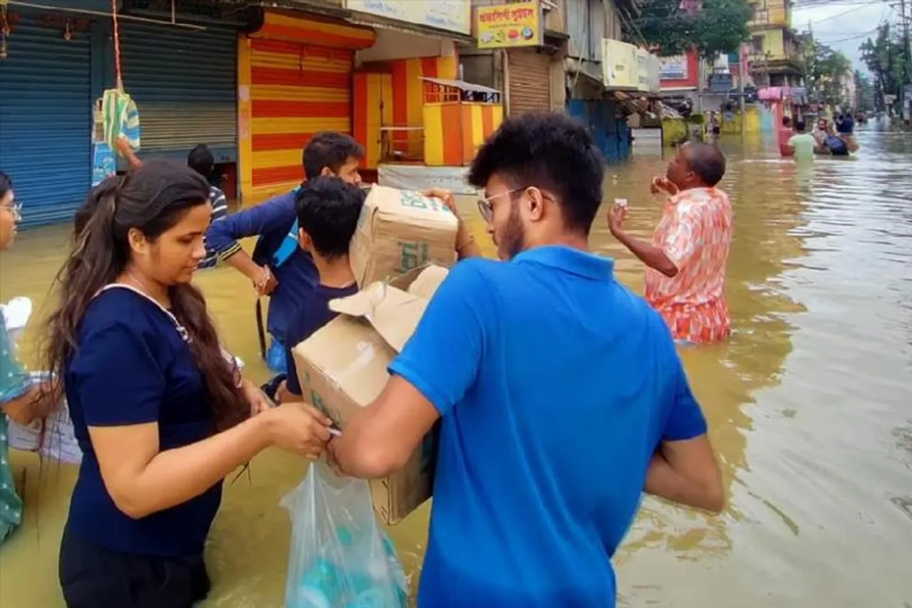 Silchar youth take up relief work