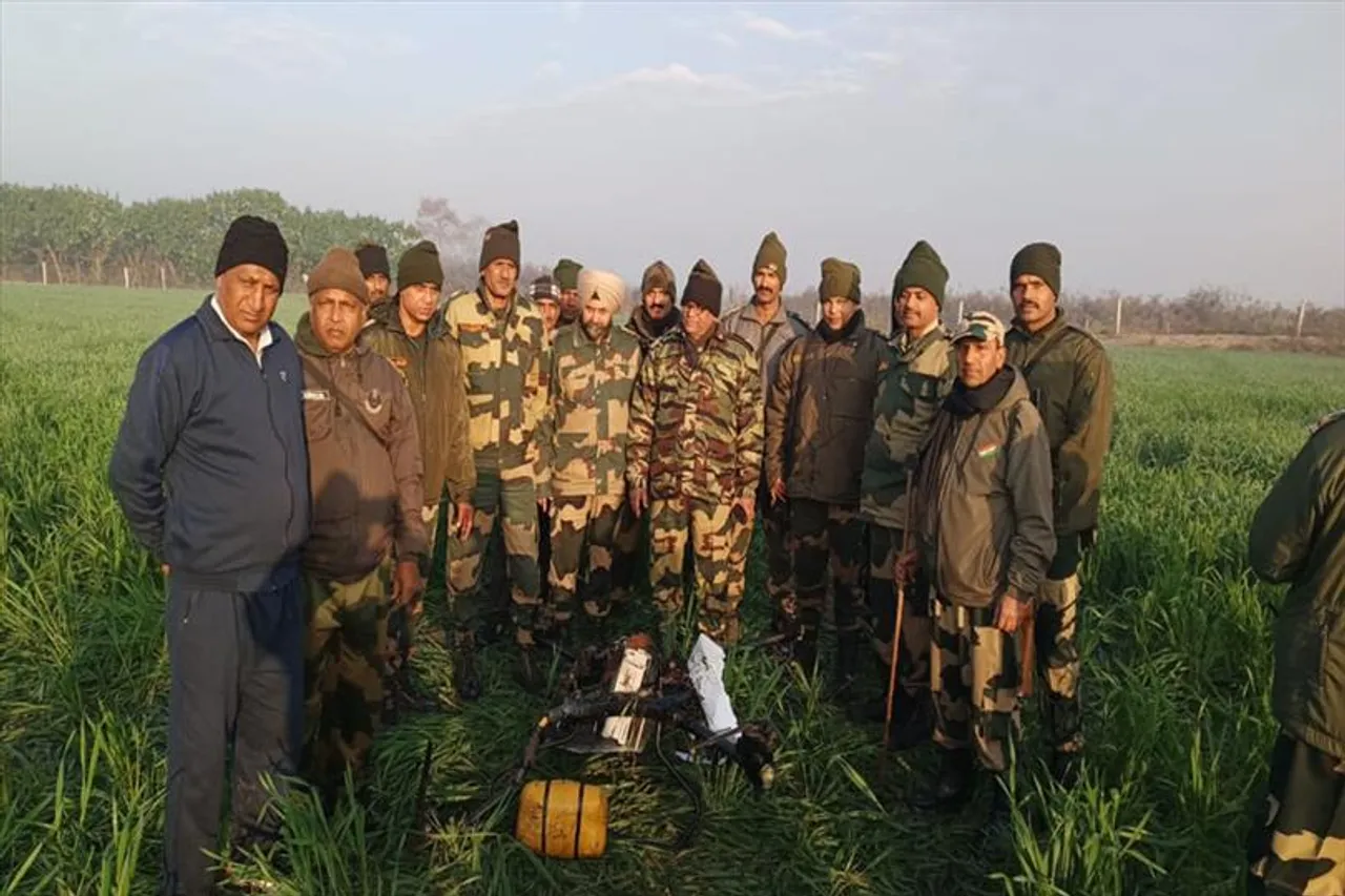 BSF TROOPS SHOOT DOWN PAK DRONE IN SECTOR AMRITSAR
