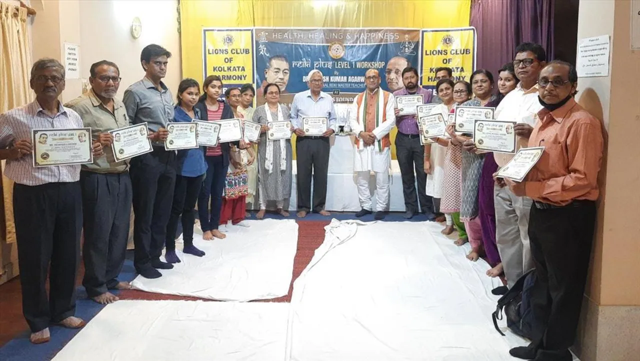Lions Club of Kolkata Harmony organised a Reiki Healing workshop for Healthy and Happy life