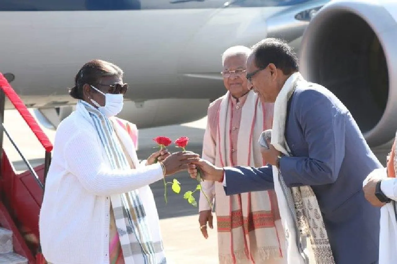 President Draupadi Murmu arrived in Indore