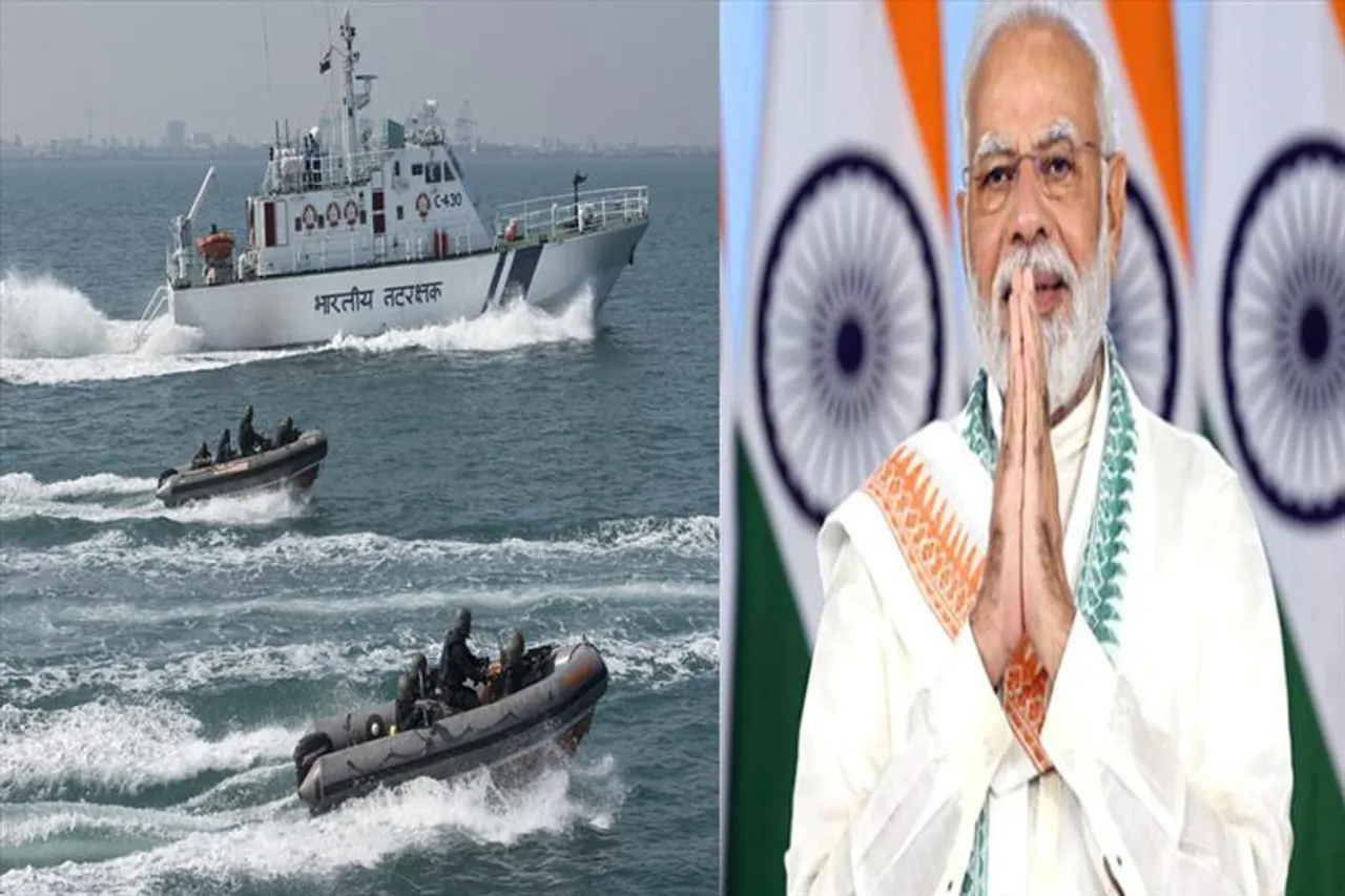 PM Modi greets Indian Coast Guard on the raising day