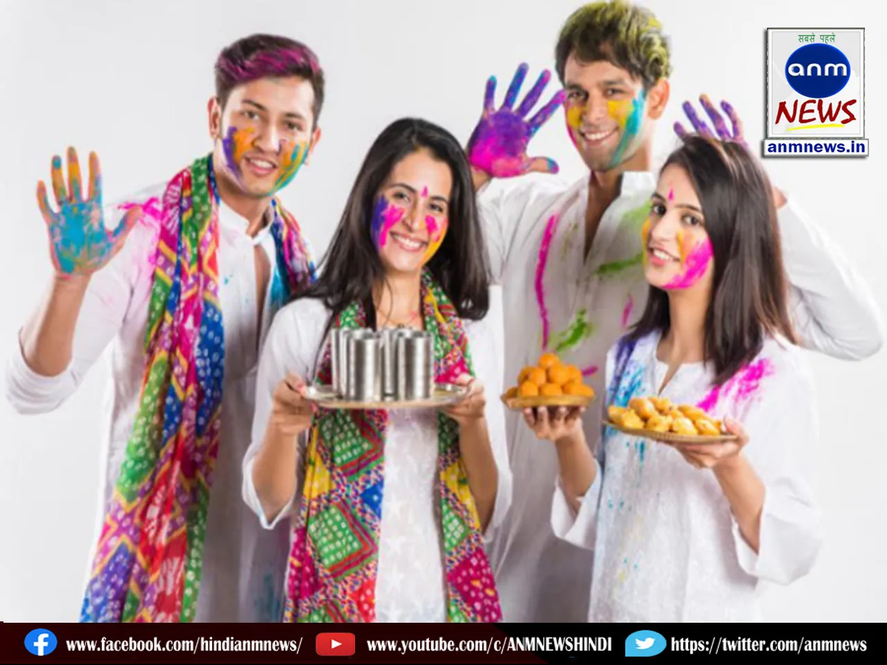 white clothes on holi festival