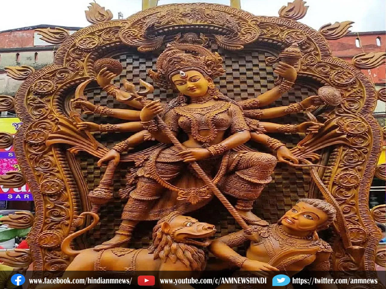 फोल्डिंग सिस्टम में बनाई गई दुर्गा प्रतिमा, जहाज से रवाना