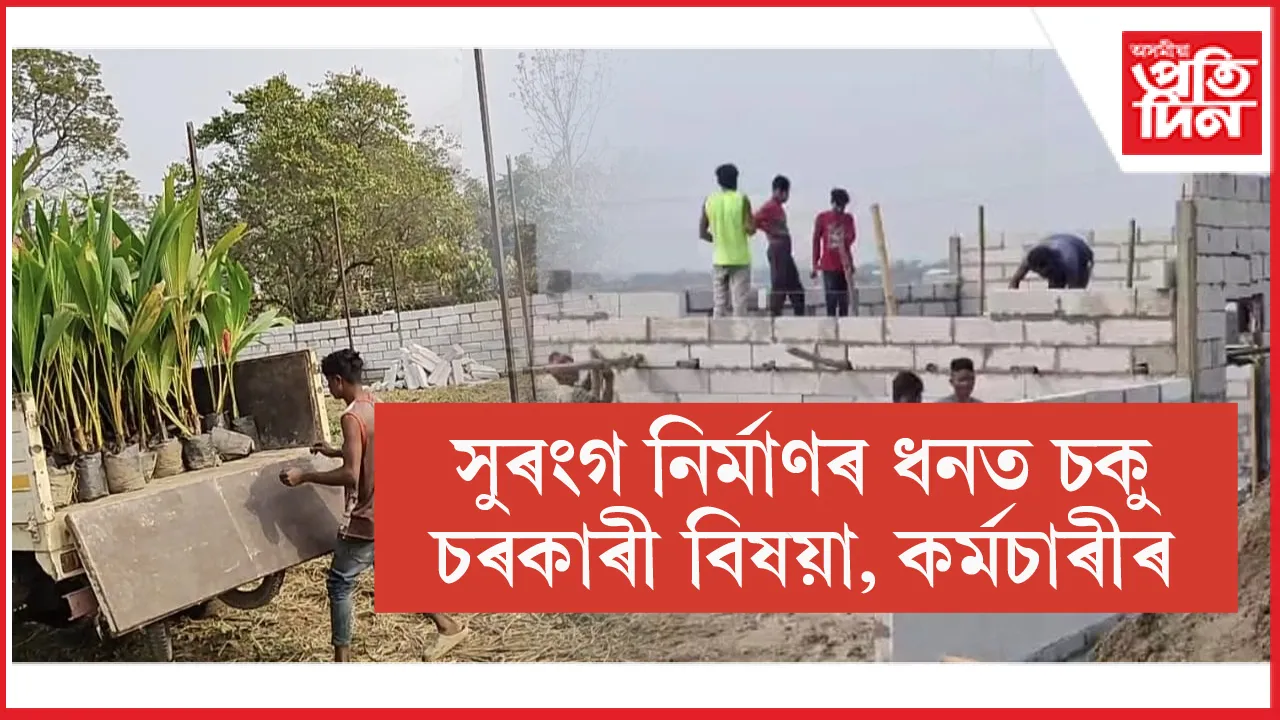 গহপুৰত লোক নিৰ্মাণ, কৃষি বিভাগৰ বিষয়াৰ মন্ত্ৰণাত সুৰংগ নিৰ্মাণৰ জৰীপৰ নামত ভয়াবহ কেলেংকাৰী