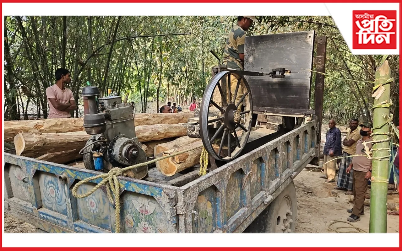বন বিভাগৰ অভিযান : ভেলাকোবাত অবৈধ কাঠফলা কল উচ্ছেদ   