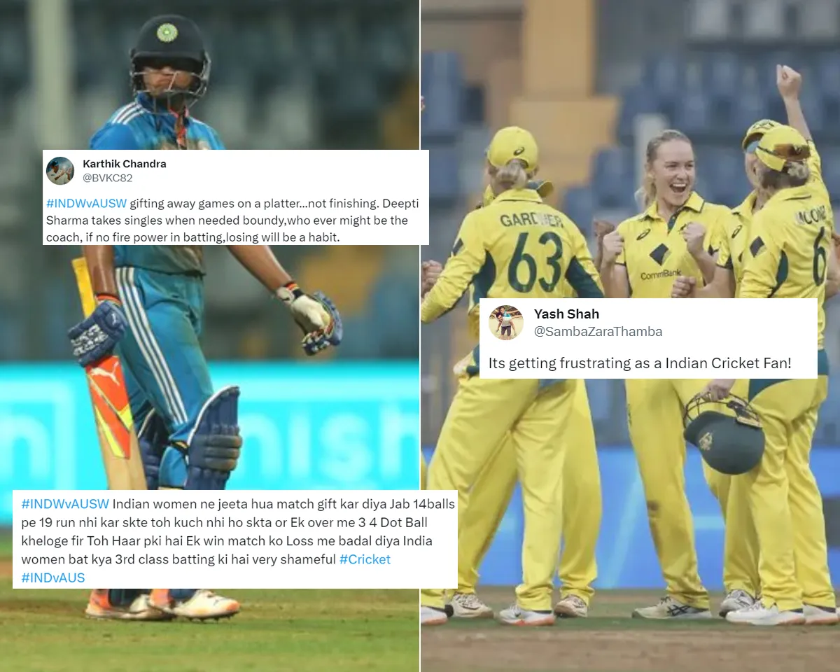 'Jeeta hua match gift kar diya...' - Fans react as India Women collapsed to face narrow 3-run defeat in 2nd ODI against Australia Women