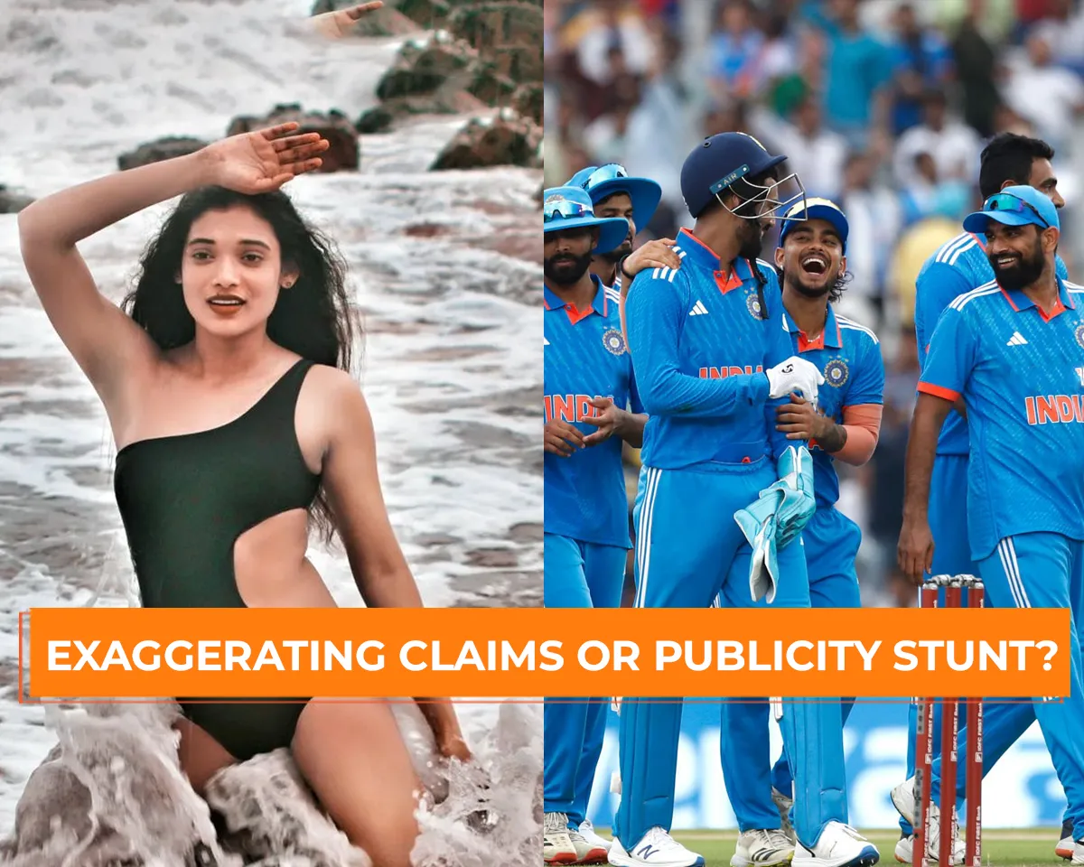 'Sab Publicity ke liye' - Fans react as Telugu actress makes bold promise of running naked at Vizag Beach if India wins ODI World Cup 2023