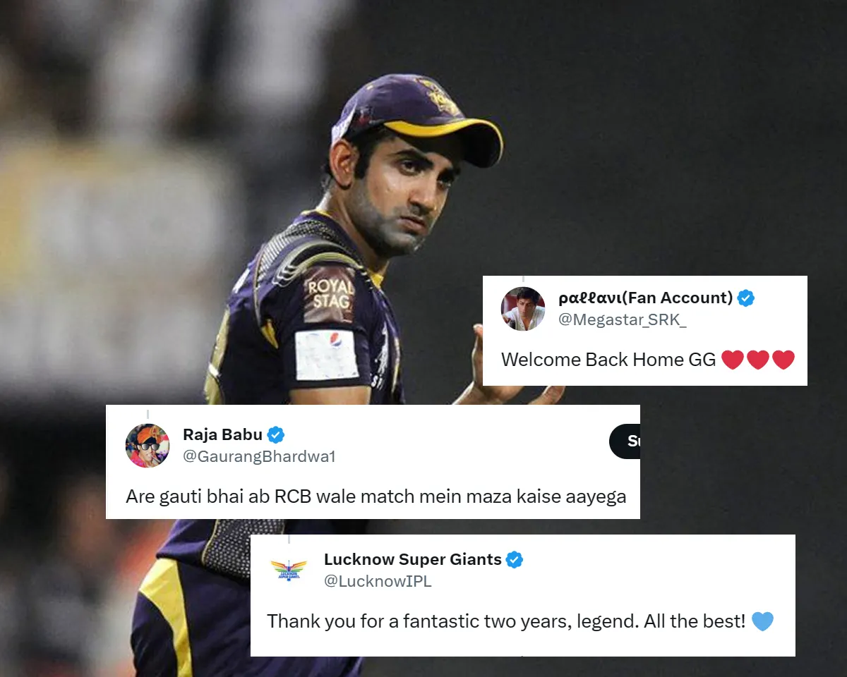 'Bhai ab RCB wale match mein maza kaise aayega' - Fans react as Gautam Gambhir leaves LSG, set to join KKR as mentor in IPL 2024
