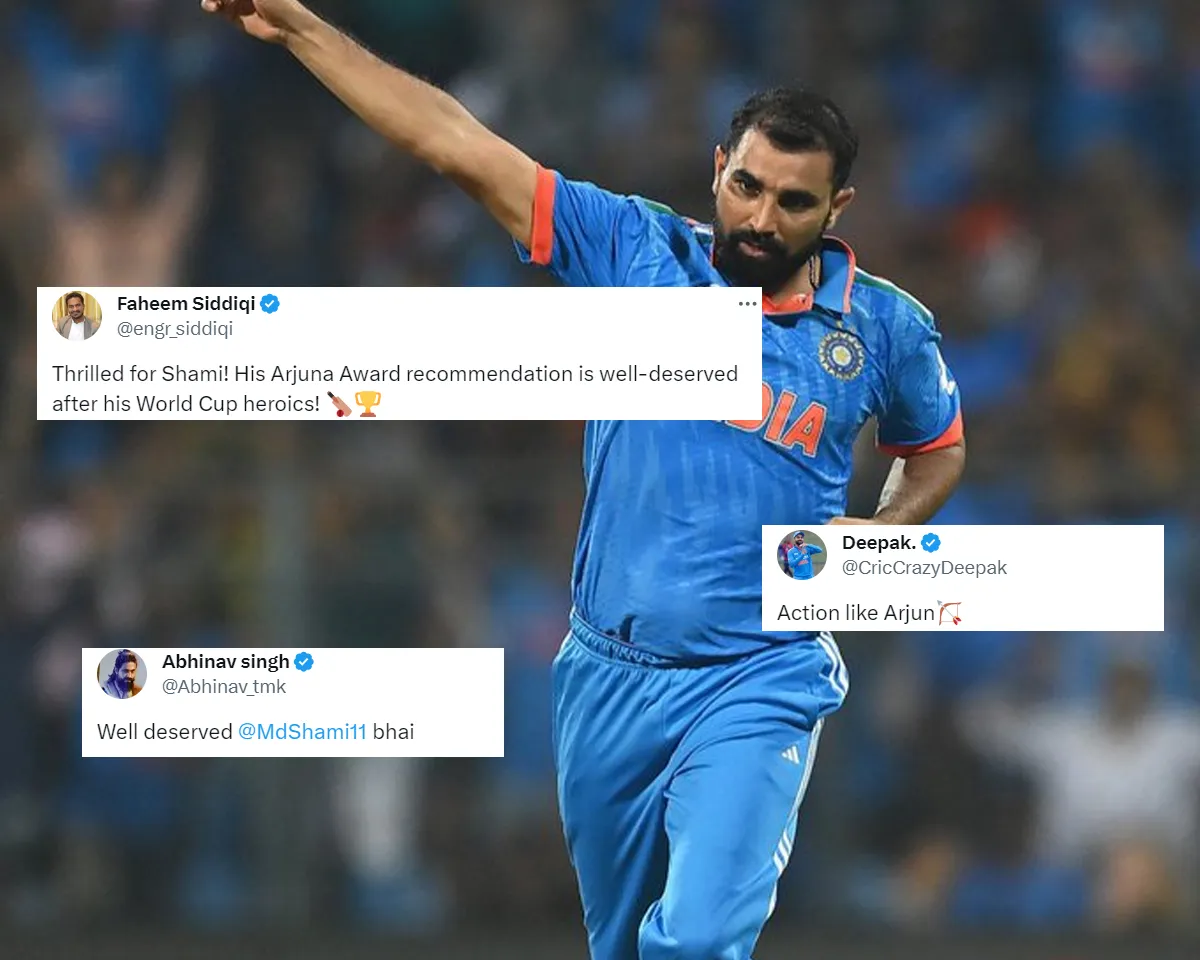 'Well deserved Shami Bhai' - Fans overjoyed as Mohammed Shami gets recommended for Arjuna Award for his performances in 2023 World Cup