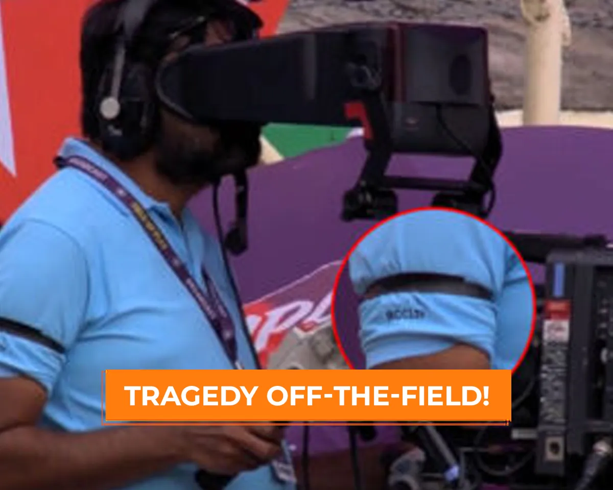 Production crew wears black armband during India vs England Test match, Check out why