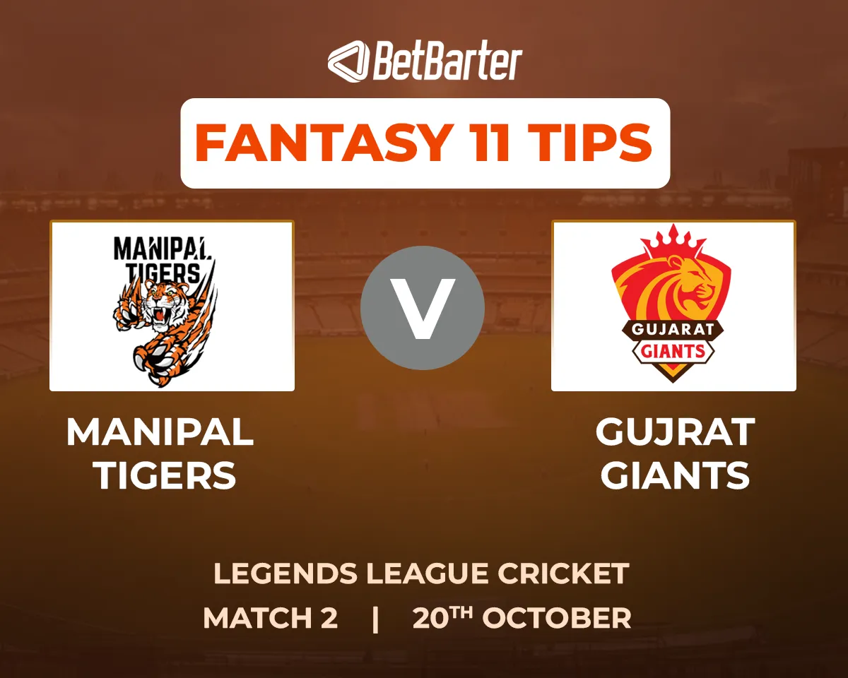 Gujarat Giants vs Manipal Tigers, Legends League Cricket 2023. 