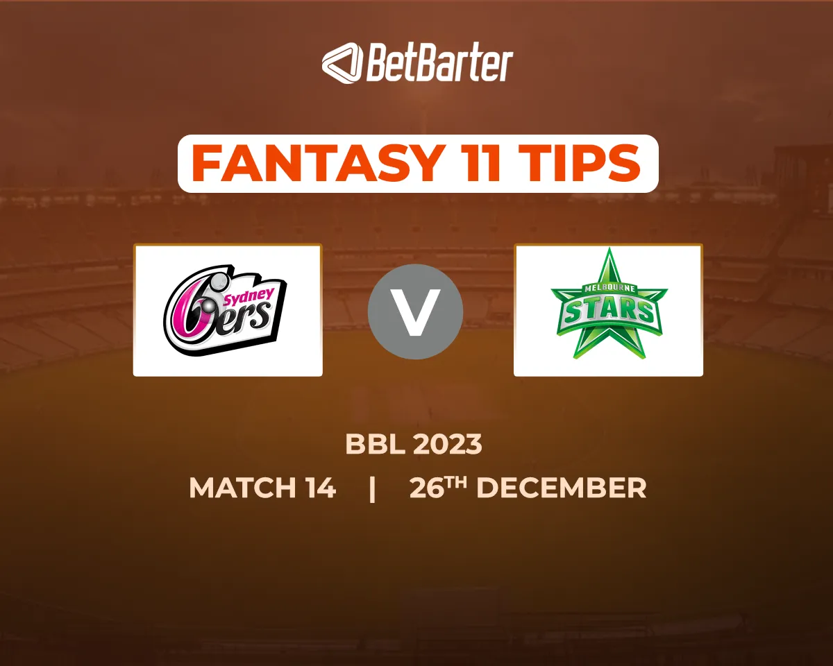 SIX vs STA Dream11 Prediction, Fantasy Cricket Tips, Today's Playing 11 and Pitch Report for BBL 2023, Match 14