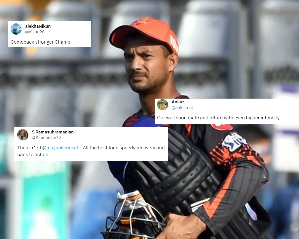 'Comeback stronger Champ' - Fans react as Mayank Agarwal shares health update in latest X-post