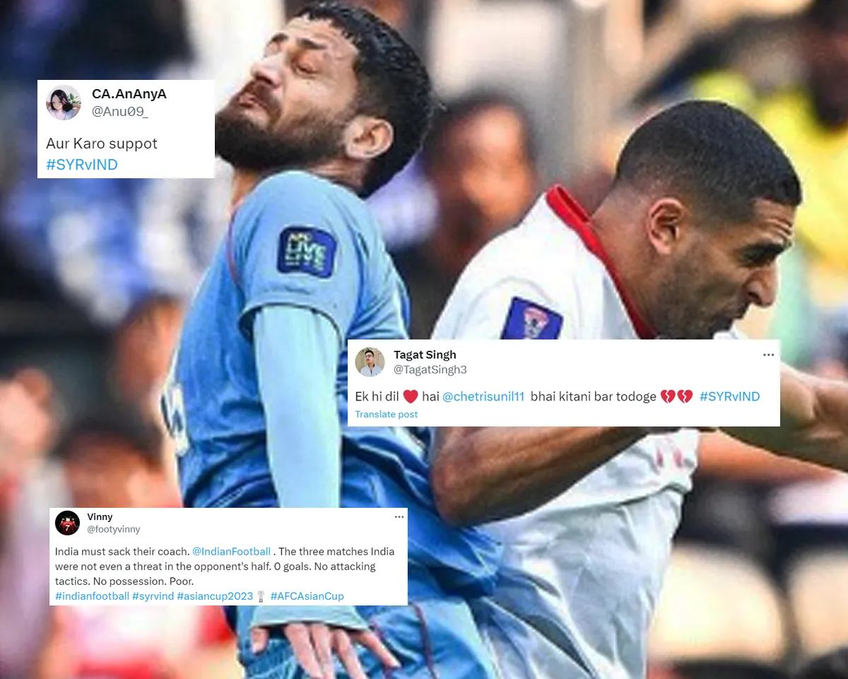 'Ek hi dil hai, kitni baar todoge' - Fans react as India lost to Syria in their last league match in AFC Asian Cup 2023, facing winless exit