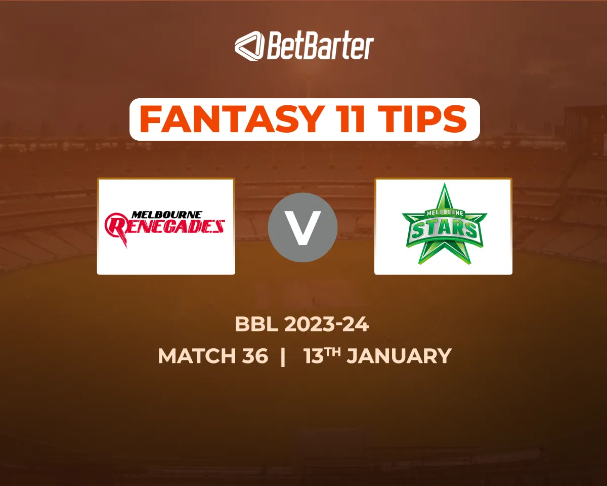 REN vs STA Dream11 Prediction, Fantasy Cricket Tips, Today's Playing 11 and Pitch Report for BBL 2023, Match 36